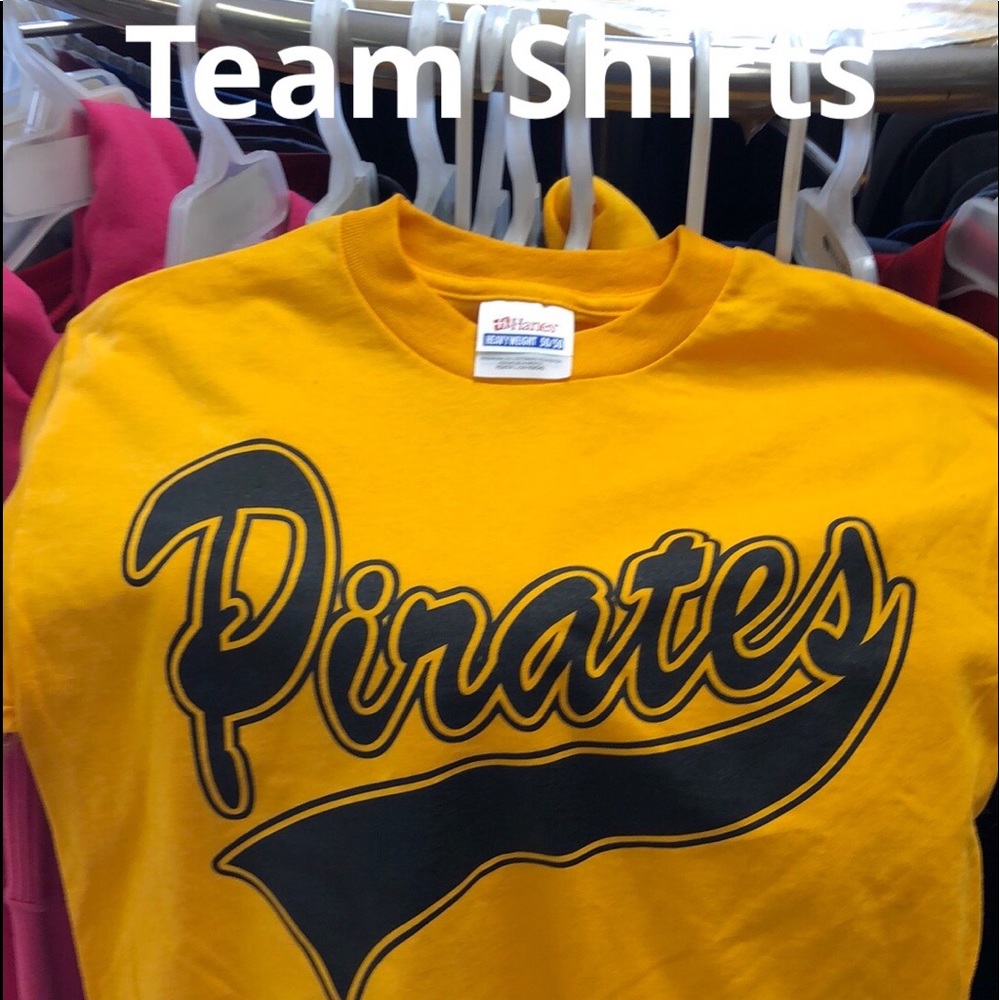 Hanes 50/50 youth large Pirate tee’s.